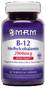 Vitamin B-12 Methylcobalamine with Folic Acid  (60 sub-lingual lozenges) Metabolic Response Modifiers
